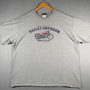 Vintage Harley Davidson Sacramento CA Graphic T-Shirt Mens 2XL Gray Heritage Y2K